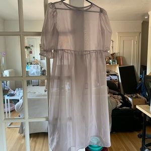 Millie and Lou sheer purple dress